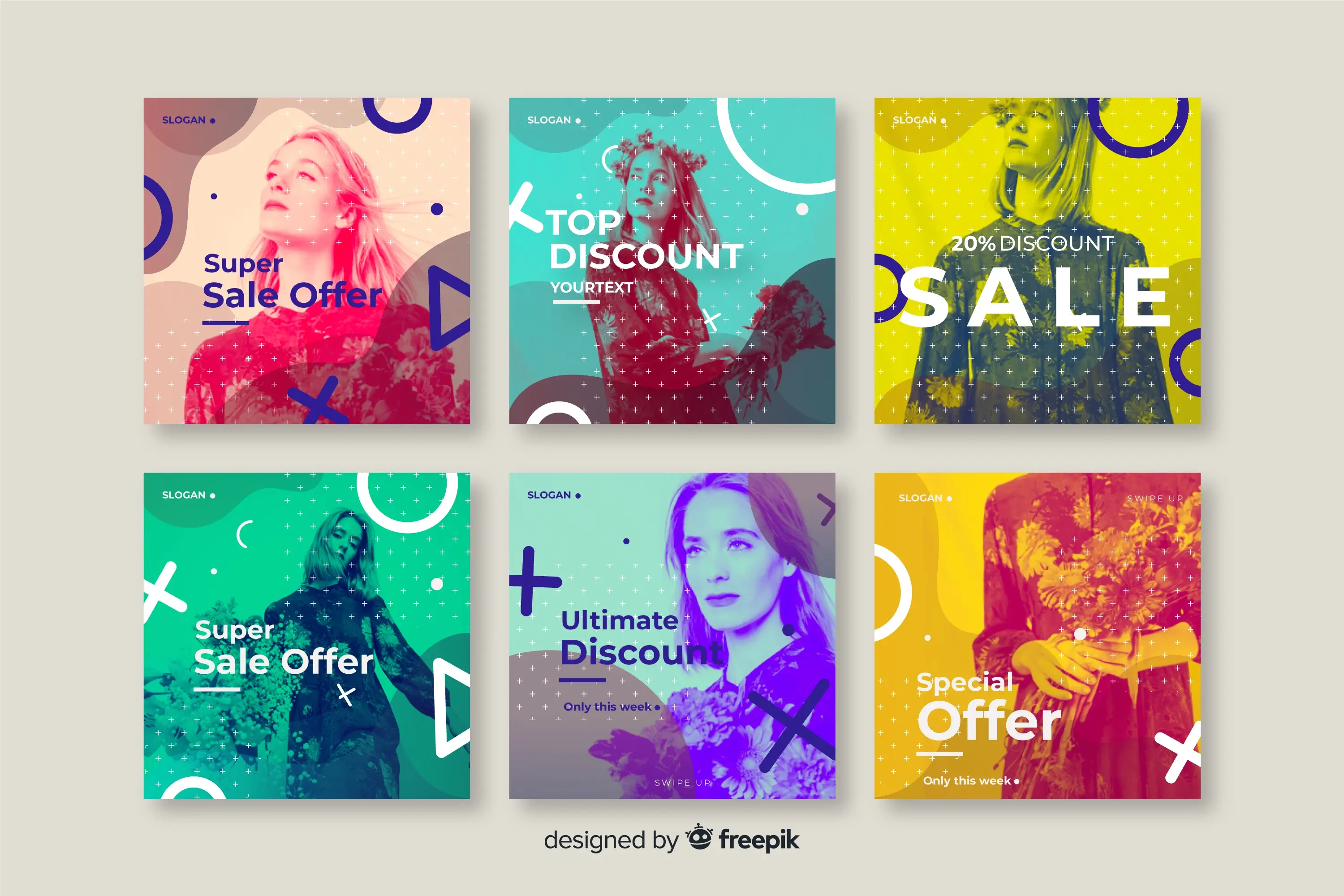 Social media post templates